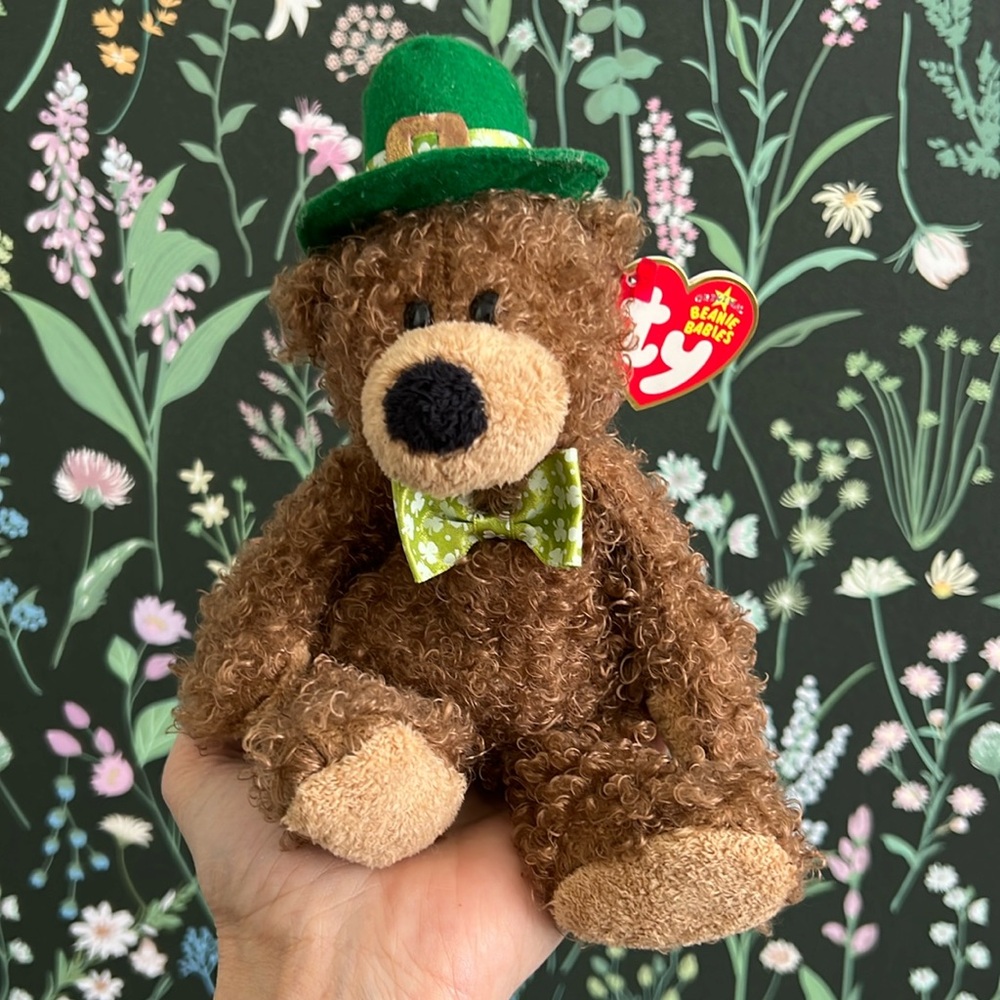 Ty Beanie Babies Lucky O’Day 2006 St. Patrick’s day Bear! Good luck plush! 🍀
